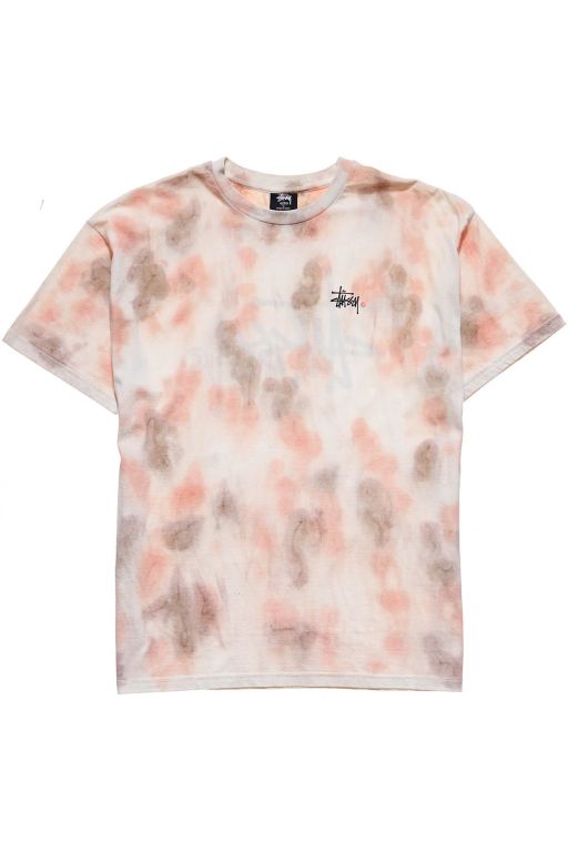 Stussy Womens Graffiti Tie Dye Relaxed T Shirt Pink - KSFVB4270